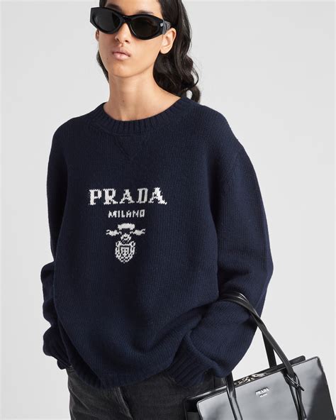 prada crop sweater|Prada cashmere sweater.